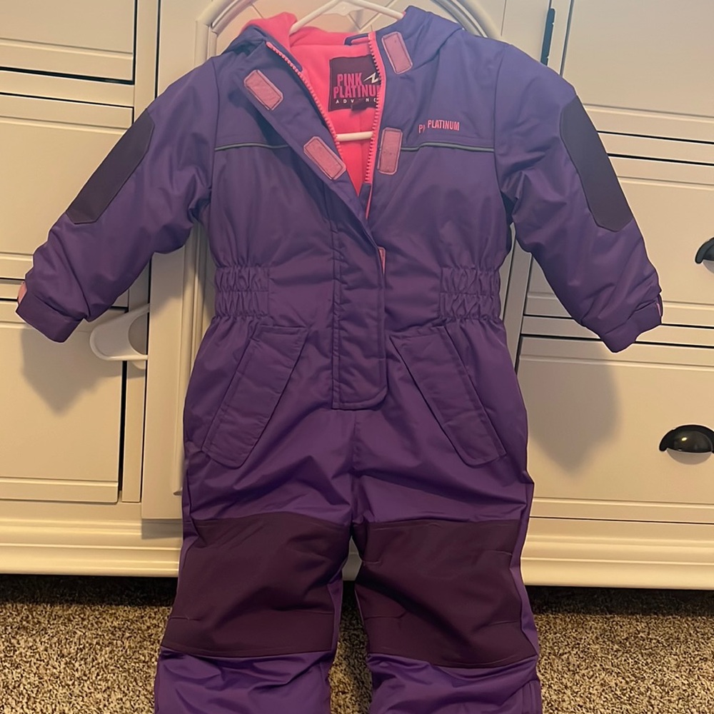 Pink Platinum 2T Toddler Girls' Snowmobile Snowsuit